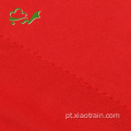 Tecido de spandex de malha vermelha simples e macia